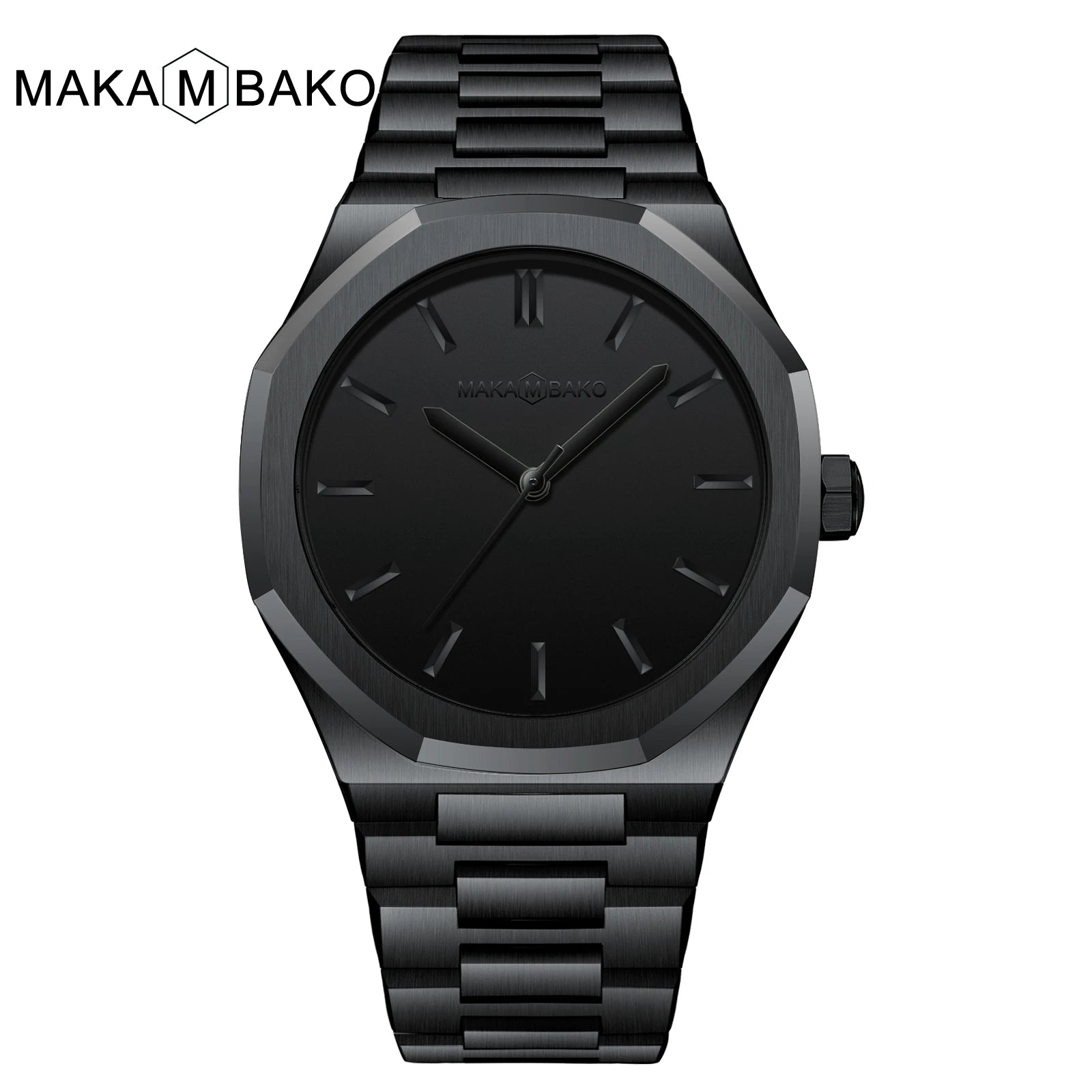Black Mens Watch With Original Japanese MIYOTA 2035 Quartz Movement 40mm Business Style Stainless Steel 3Bar Watch for Men reloj