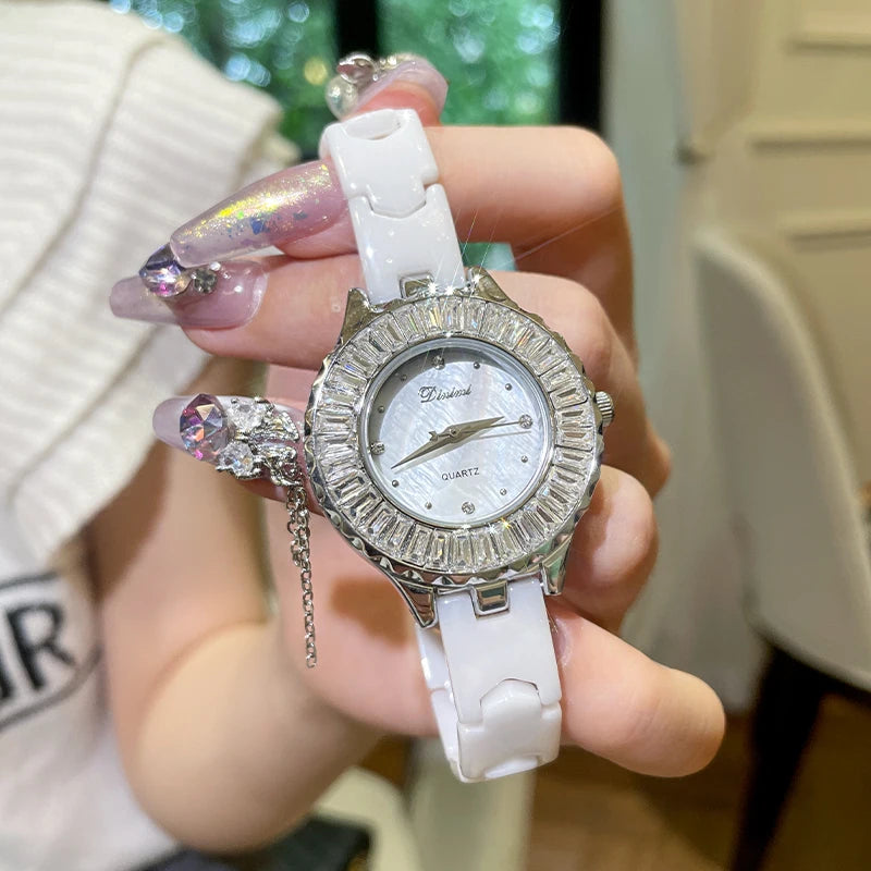 High end luxury watch for women, authentic workplace small dial, 2025 new quartz watch, gift women's watch