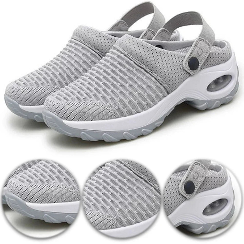 Mesh Orthopedic Clogs Arch Support Walking Shoes Breathable Outdoor Slippers for Women