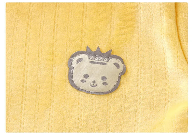 Children's Thermal Underwear Set Clothes Autumn Winter Baby Thickened Suit Boy Girl Plus Velvet Top Pants 2Pcs Outfits Clothing