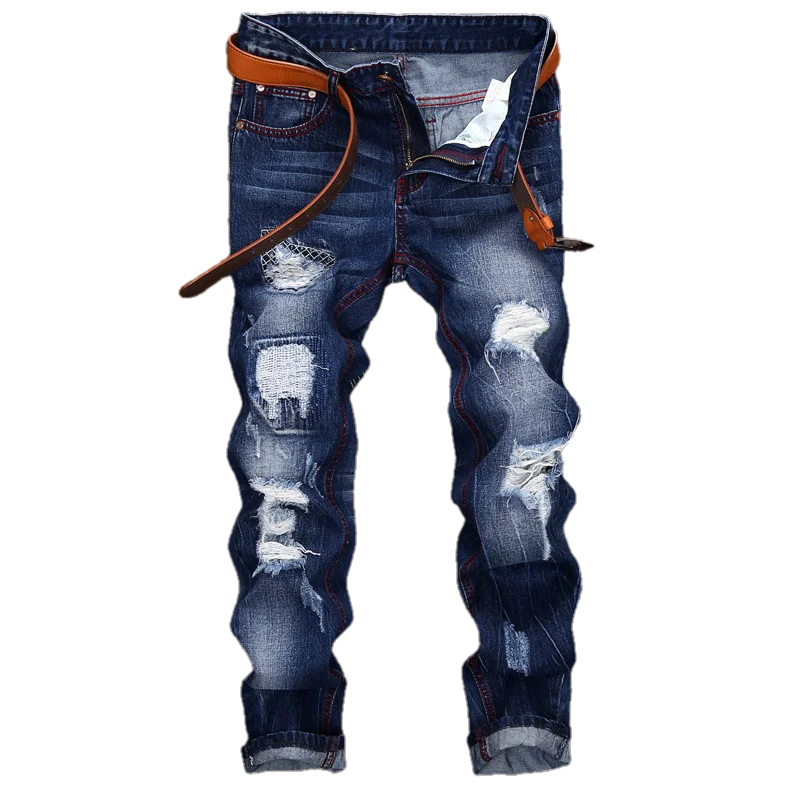 American high street fashion jeans with old holes