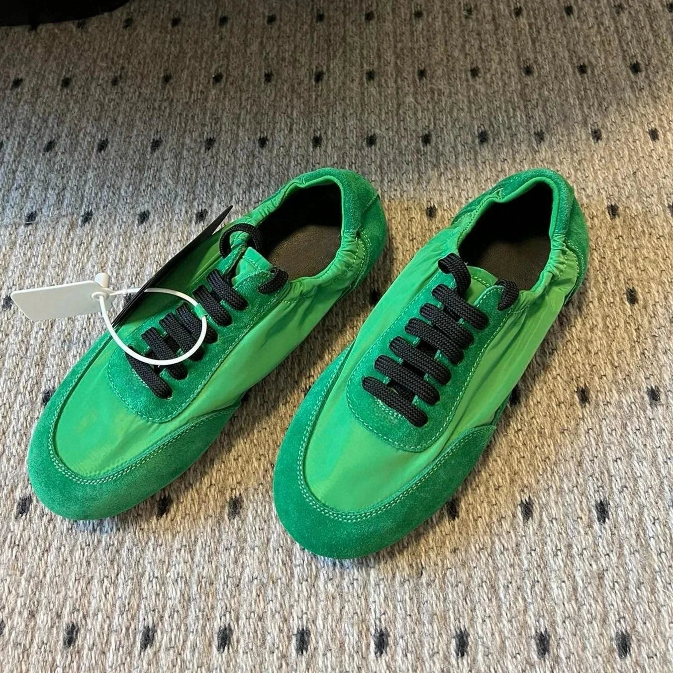 Spring Autumn Genuine Leather Round-Toe Lace-Up Tennis Shoes German Sneakers Casual Shoes Athletic Shoes Handmade Bota Feminina