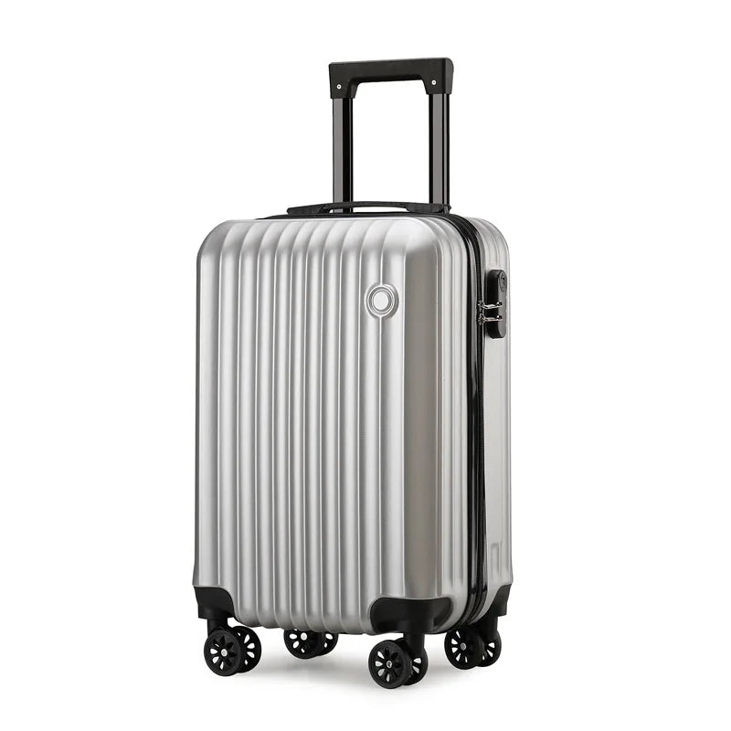 1 Piece, 20inch Luggage Suitcase, Trolley Case, Combination Lock, Universal Wheels, Pc Hard Shell Material, Layered Storage