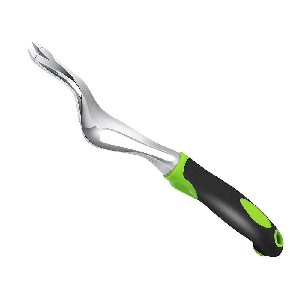 Two-Pronged Fork Hand Weeder Tool Sturdy with Ergonomic Handle Garden Weeding Fork Durable Multi-purpose Weeder Puller Tool