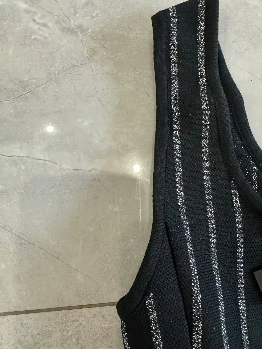 Women's Blue or Black Geometric Jacquard Sleeveless Dress Autumn New Sweet Ladies Slim High-Waisted A-Line Short Robe 5240164