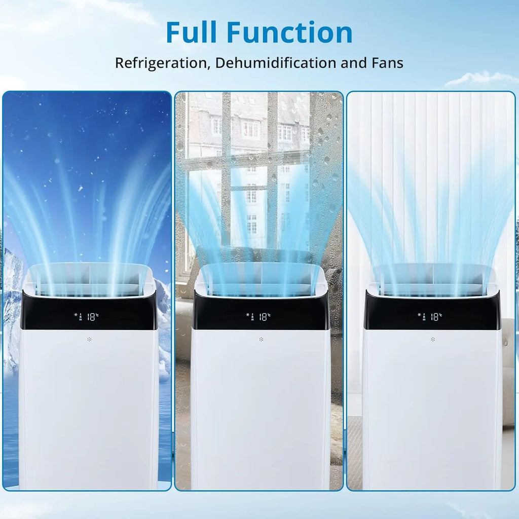Portable Air Conditioner 14000BTU with Sleep Mode Auto Swing with Cooling Dehumidifier Fan Modes for Bedroom Office Living Room