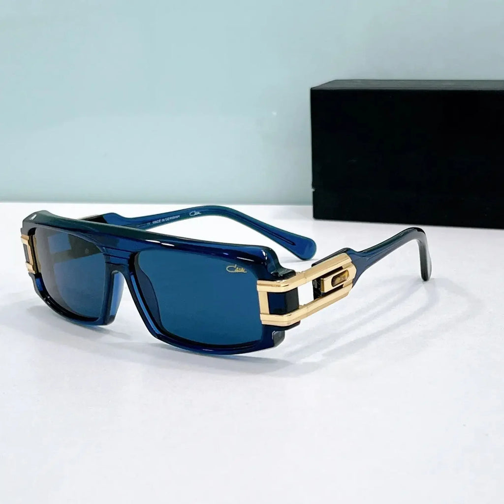 Original CCAZAL MOD164 Trend Classic Rectangle Acetate Frame Men Sunglasses Premium Casual UV400 Polarized Women Couple Eyewear