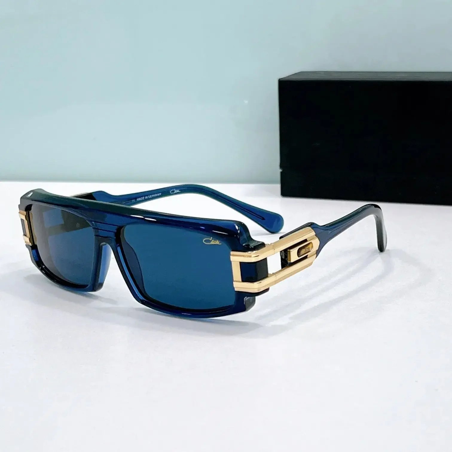 Original CCAZAL MOD164 Trend Classic Rectangle Acetate Frame Men Sunglasses Premium Casual UV400 Polarized Women Couple Eyewear