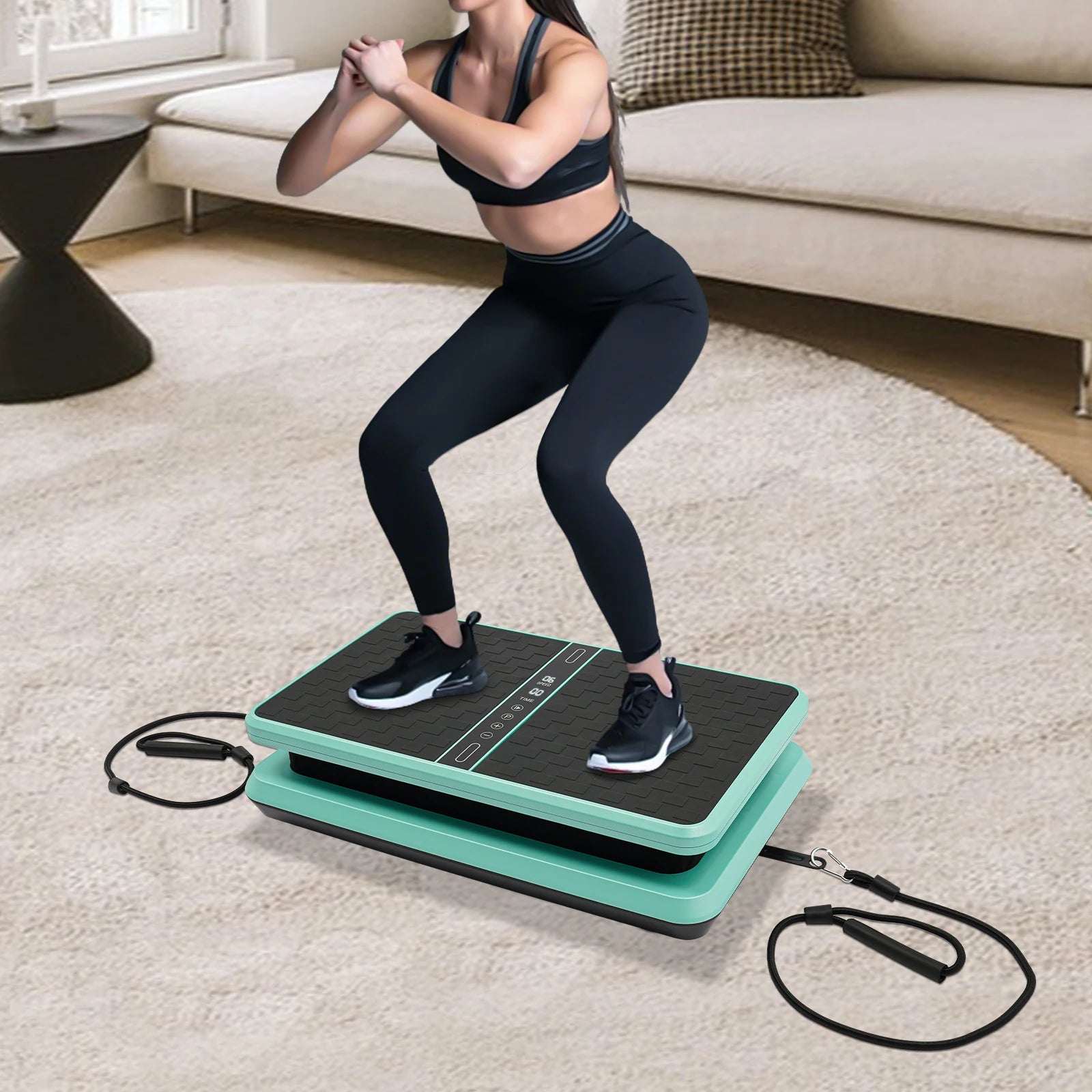 200W Vibration Plate Exercise Machine Vibrating Platform, Body Shaping Vibrating Plate for Women & Men Whole Body Weight Loss