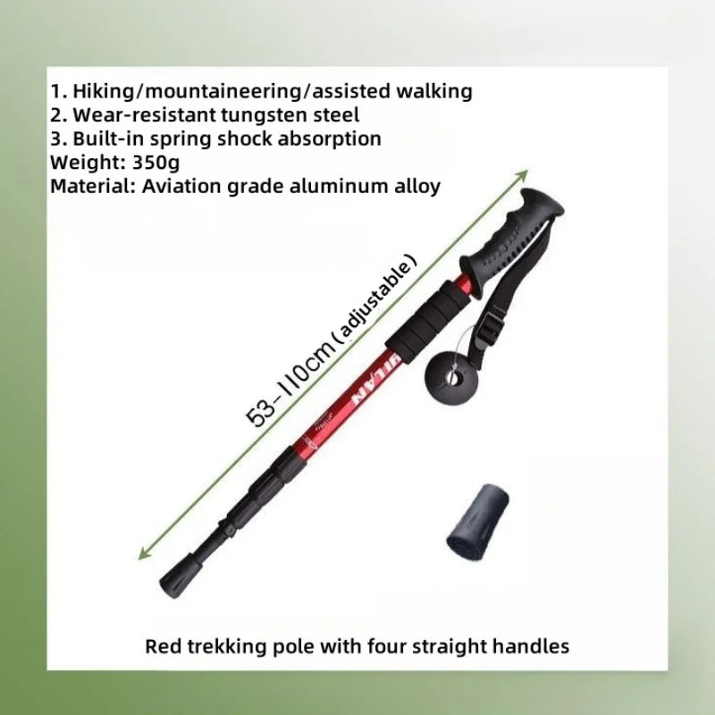 Hiking Trekking Poles, Collapsible,Lightweight, Anti Shock, Hiking or Walking Sticks,Adjustable Hiking Pole for Men and Women