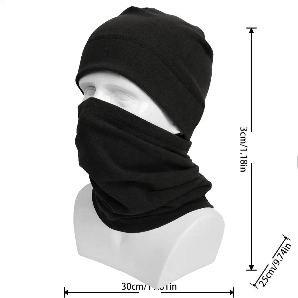 Cycling Neck Gaiter Neck Warmer Face Cover Winter Scarf Neck Gaiter With Hat Windproof Scarf Face Covering Adjustable All-Around