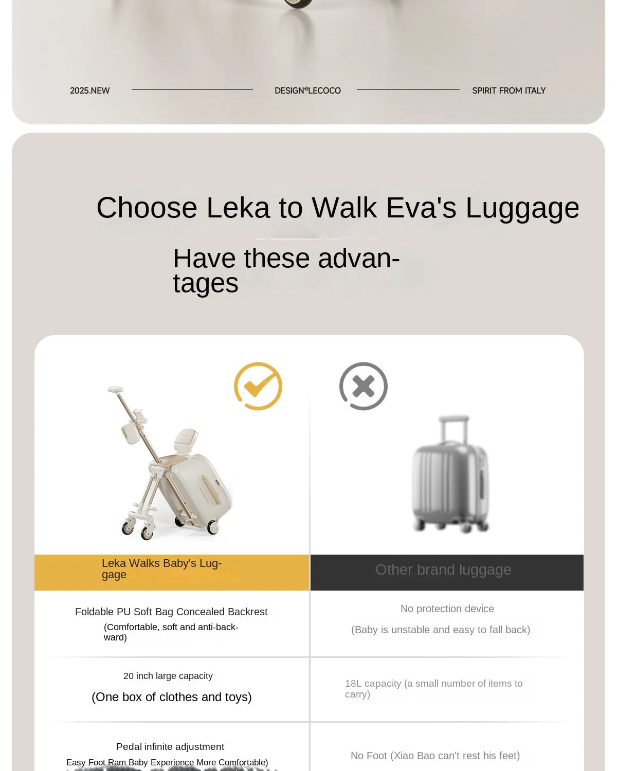 2-in-1 Detachable Trolley Pushchair Travel Suitcase 2025 New suitcase for children can Sit 20 inch carrier Ride on Luggage