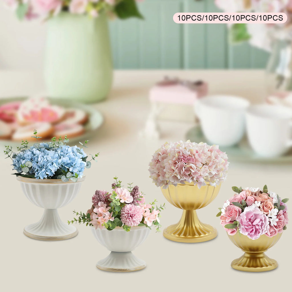 10PCS Vase Metal Wedding Flower Vase For Party Christmas Home Table Decor Vase