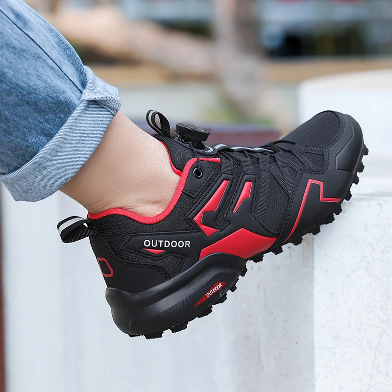 Hiking Shoes Non-Slip Outdoor Cross-Country Travel Shoes Tactical Training Shoes Breathable Casual Lockless Bicycle Shoes Men
