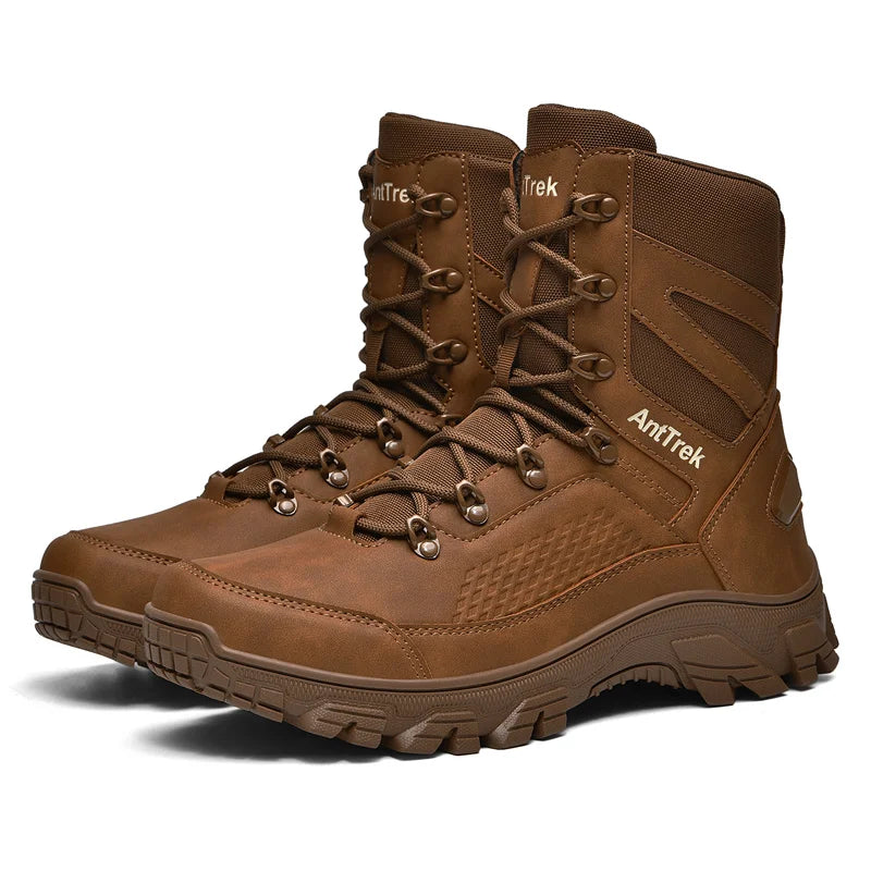 Hiking Shoes Men Outdoor Anti-slip Breathable Comfortable Casual Sports Shoes Men Thick-soled Shock-absorbing Combat Boots Men