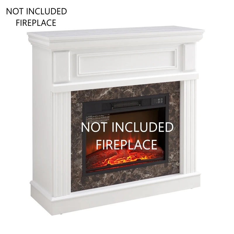 Only Mantel (NOT INCLUDED 23 FIREPLACE) -White,41.34W*14D*40H