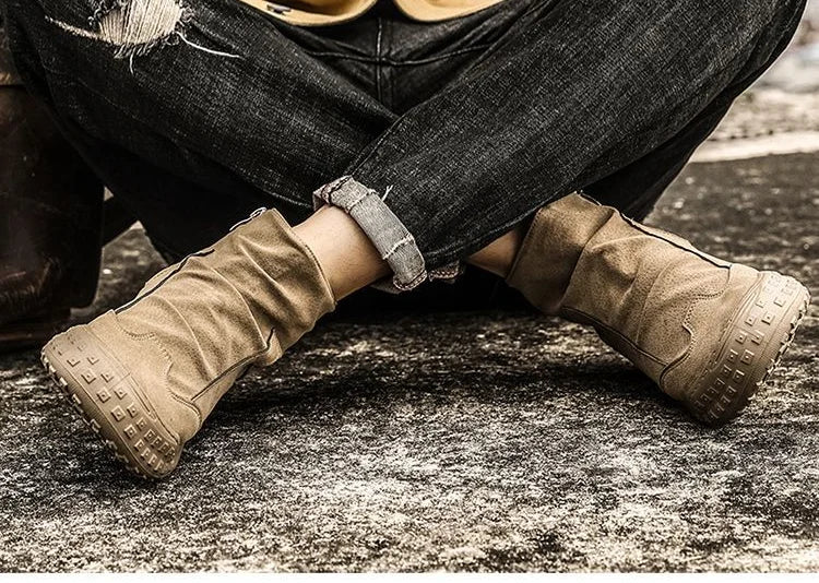 New Male Shoes Spring Autumn Men's Boots High Cut Footwear Quality Offers Cheap Original Deals Y2k Size 45 Designer Classic Sale