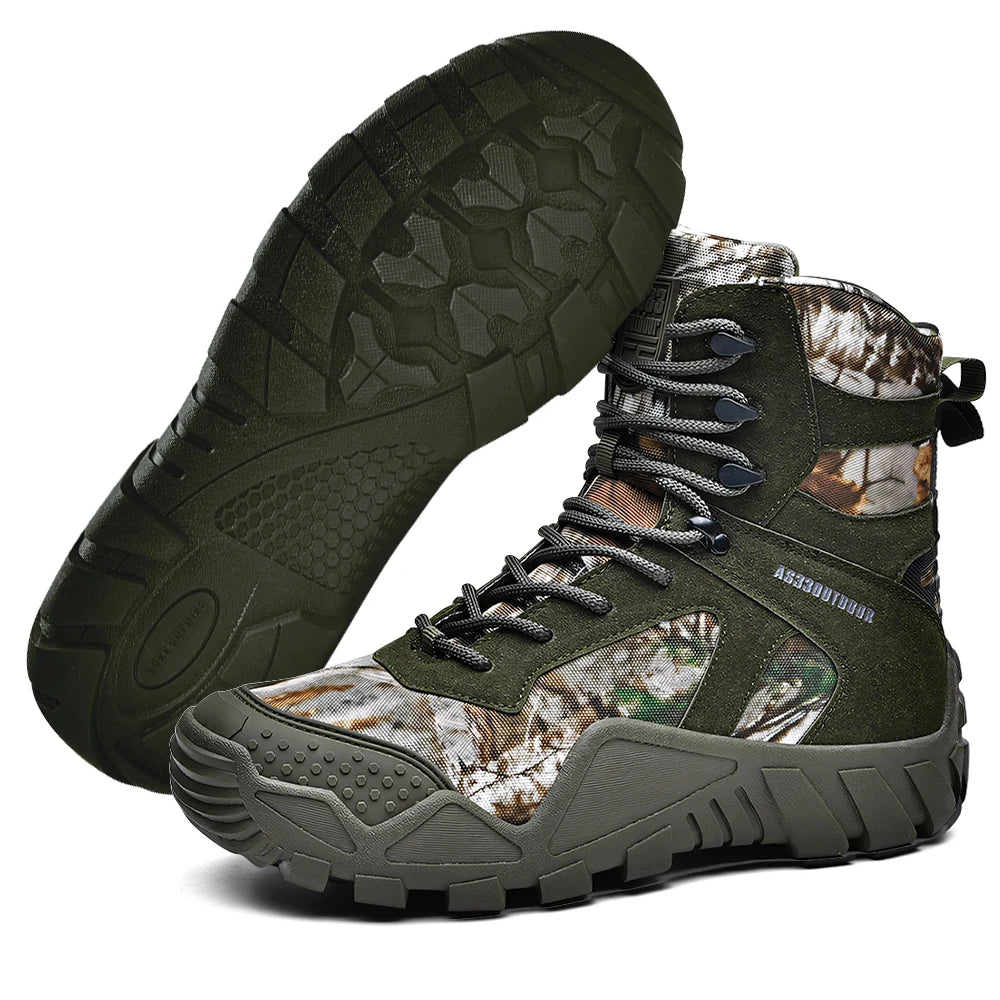 Men's waterproof hiking boots, lightweight outdoor work boots, stylish and durable hiking boots