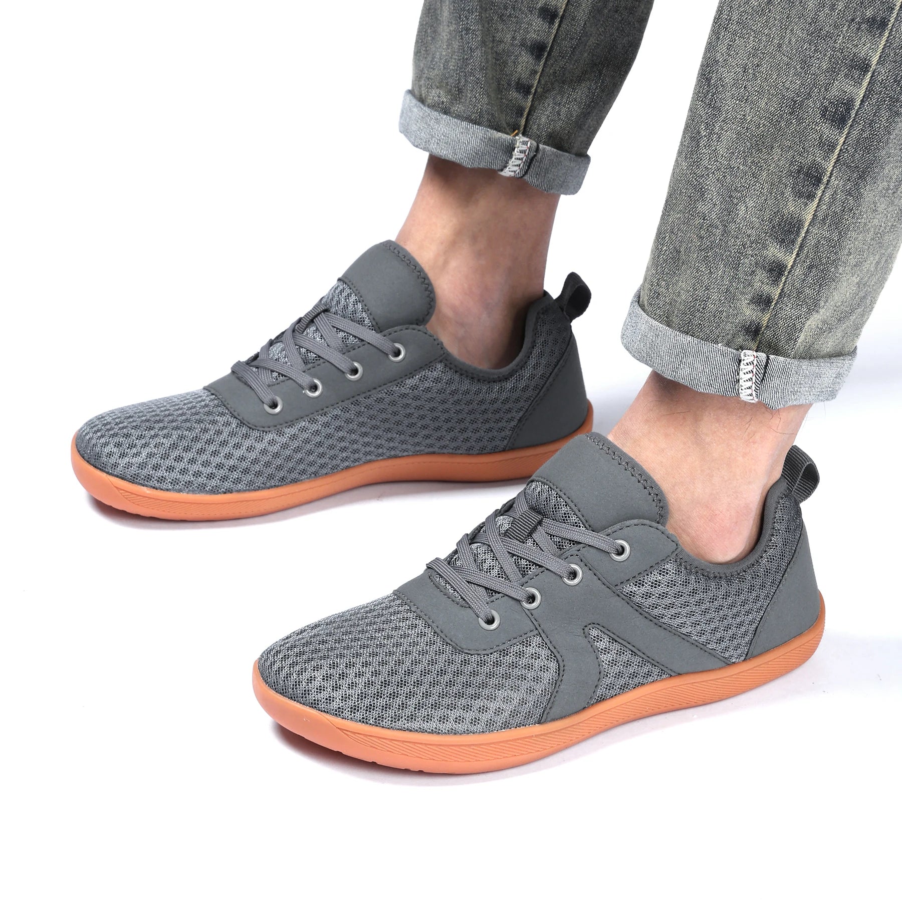 Men's Wide Toe Shoes Breathable Minimalist Zero Drop Barefoot Sneakers Male Casual Walking Running Shoes
