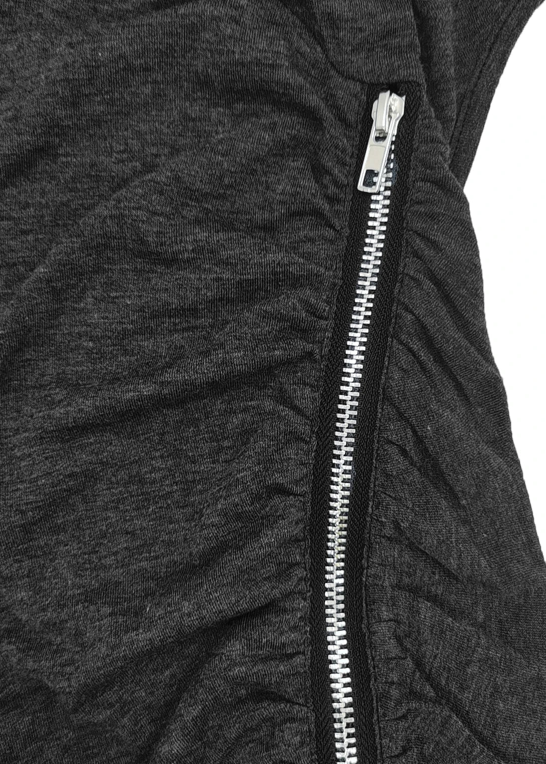 Plus Size Sleeveless Tank Top with Fishnet Neckline,Zipper Side Ruched Tunic for Women, Sexy Stretch Top for Night Out, Summer