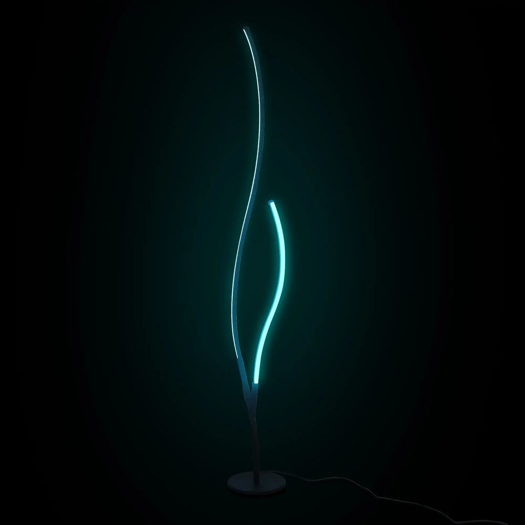 RGB Spiral Floor Lamp, Dimmable LED Floor Lamp with RGBW, Ultra Bright with Remote Reading Lamp for Living Room Bedroom Office