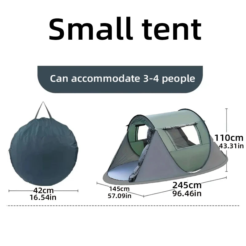 One tent for 3-4 people, camping tent, family tent, travel tent, waterproof and sun protection, suitable for camping and hiking