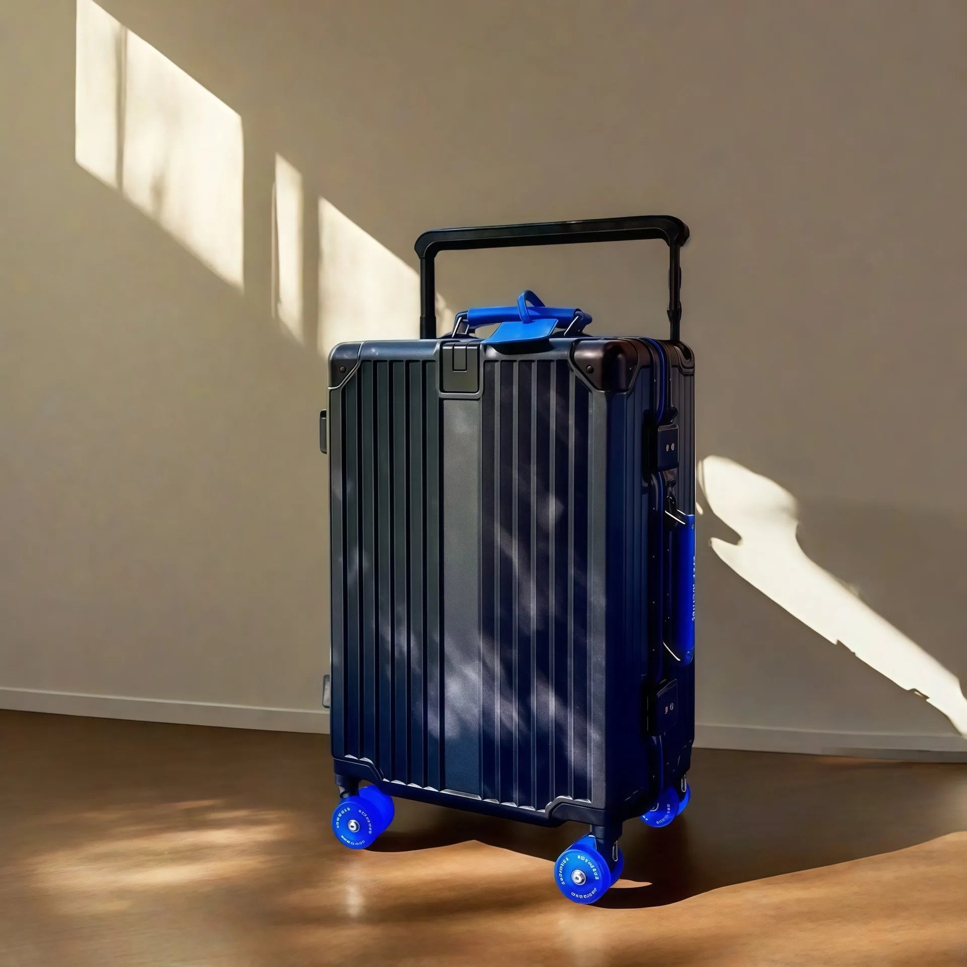 Wide Handlebar Rolling Luggage Large Capacity Travel Aluminum Frame Trolley Suitcase with Colorful Silent Spinner Wheel TSA Lock