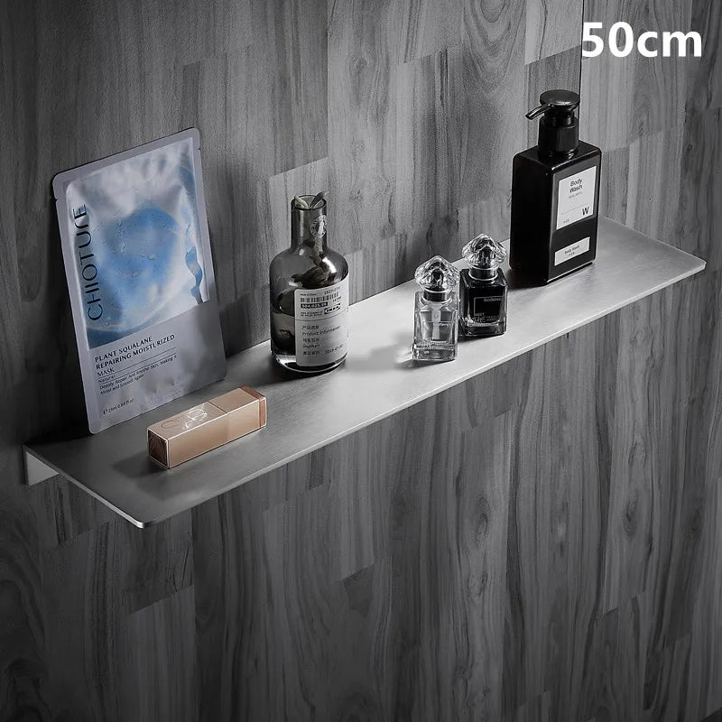 304 Stainless Steel Bathroom Storage Rack 20/30/40/50CM Brushed Chrome Shower Rack Corner Rack Multifunctional Bathroom Hardware