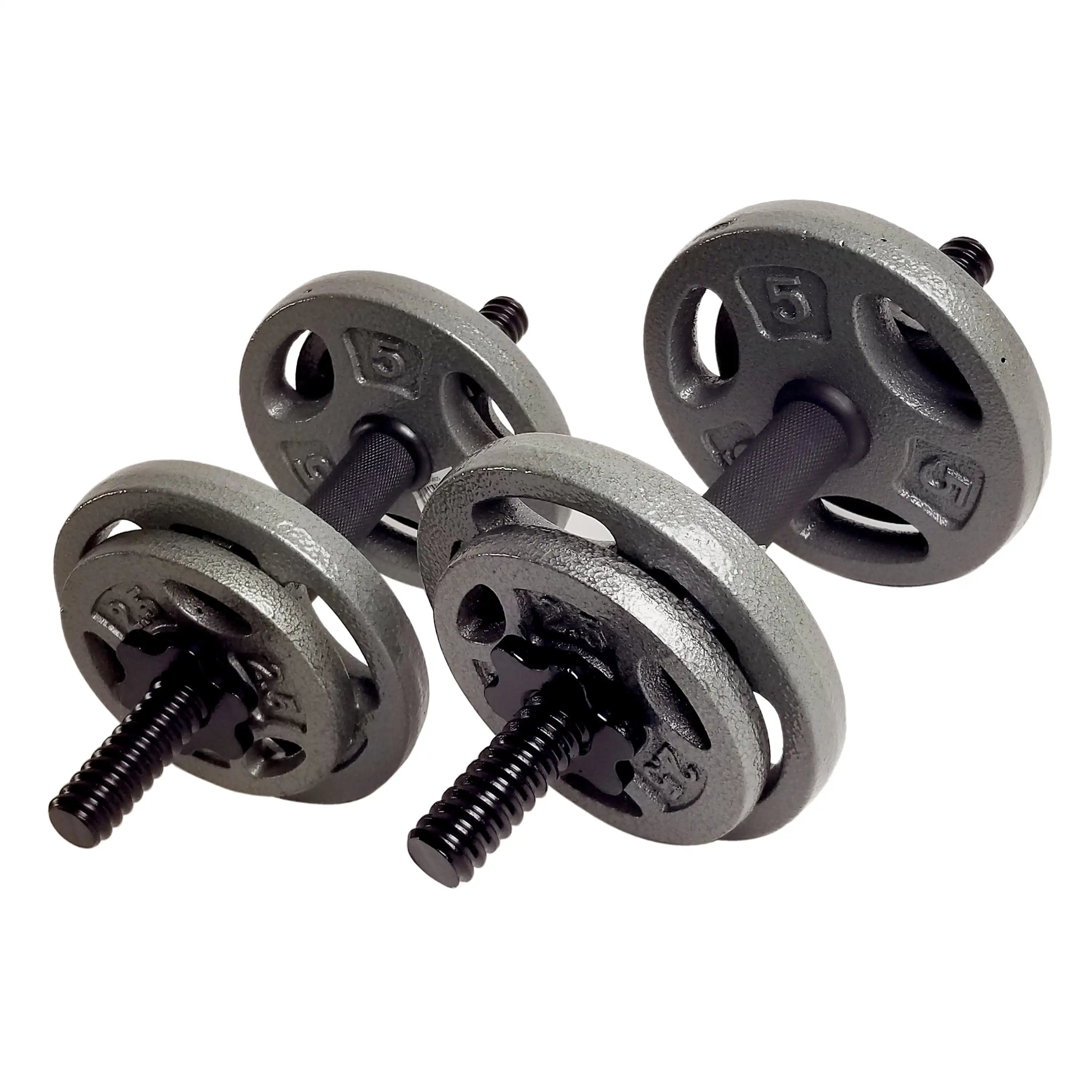 10lb Standard Weight Lifting Grip Plate, Pair,Made of solid cast iron