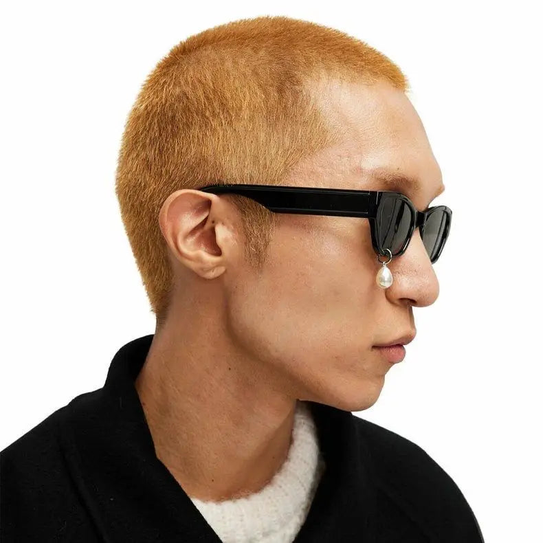 Pearl earrings water drop Designer sunglasses personalized niche sunglasses cat eye glasses for men and women