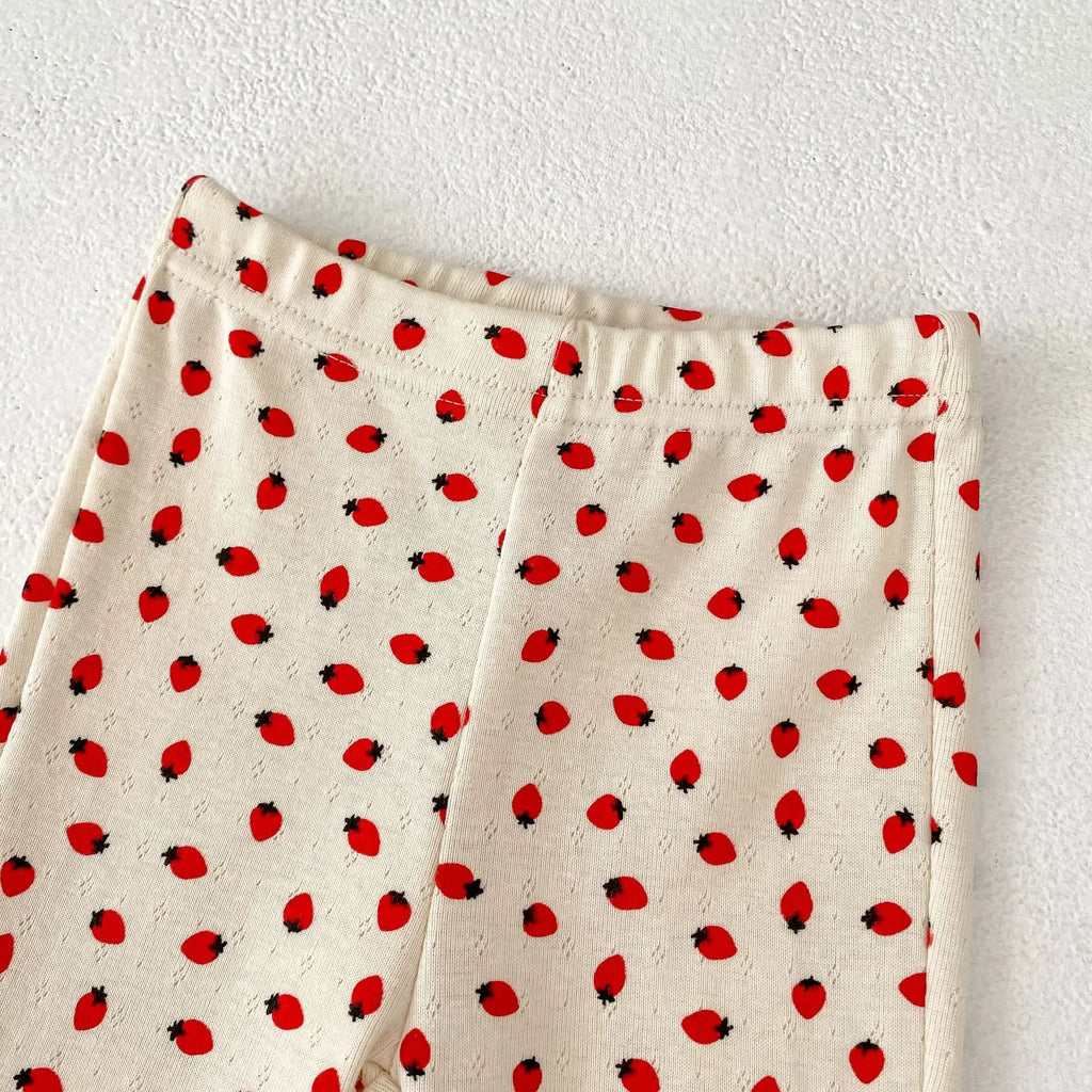 2025 New Korean Version Autumn Baby Girl Floral Micro Print Baby Leggings Baby Mosquito Proof Pants