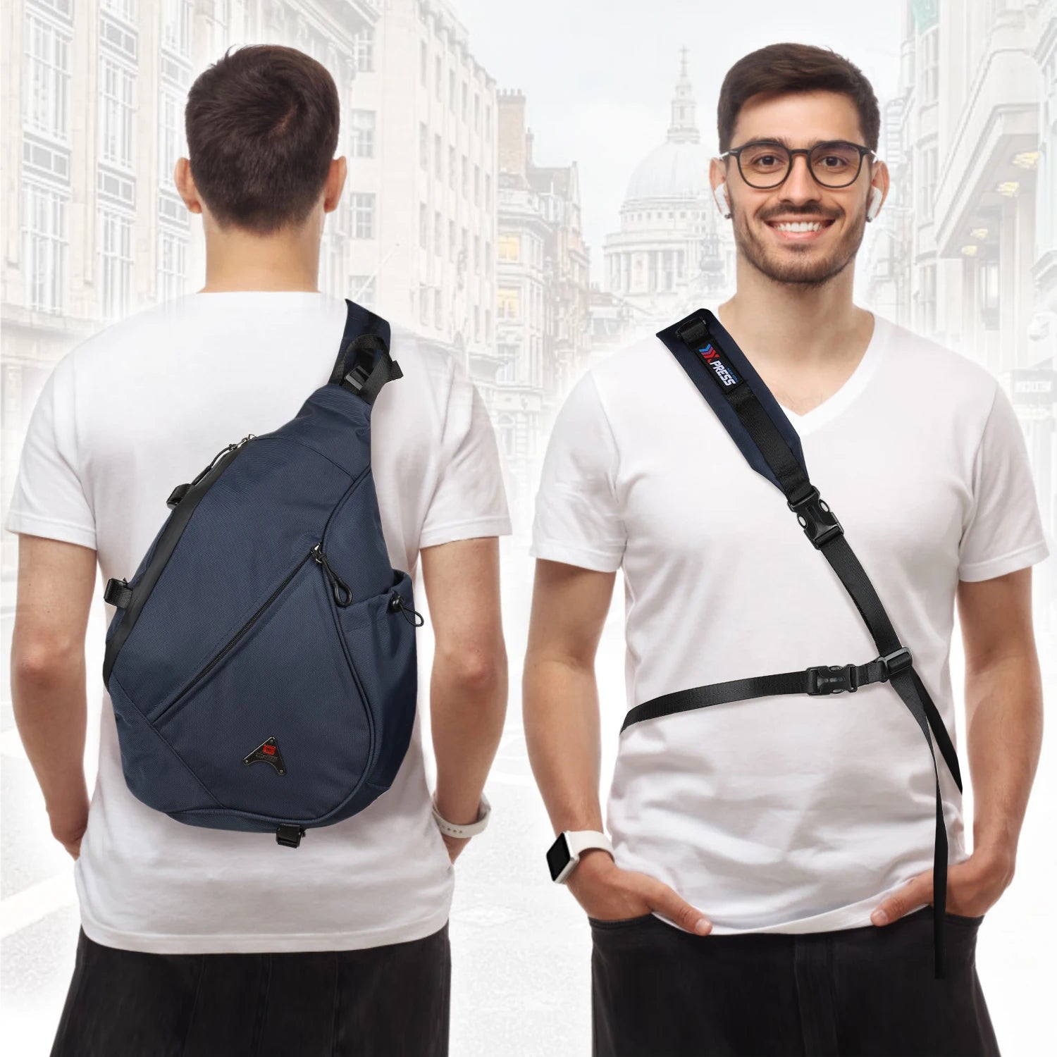 Large Capacity One Shoulder Backpack Men's Sling Bag Crossbody Unisex Outdoor Sports Travel Shoulder Bag