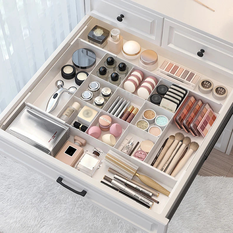 1PC Drawer-Mounted Classified Storage Boxes For Flexible Storage Of Cosmetics. Kitchen Desktop Compartment Organizer.