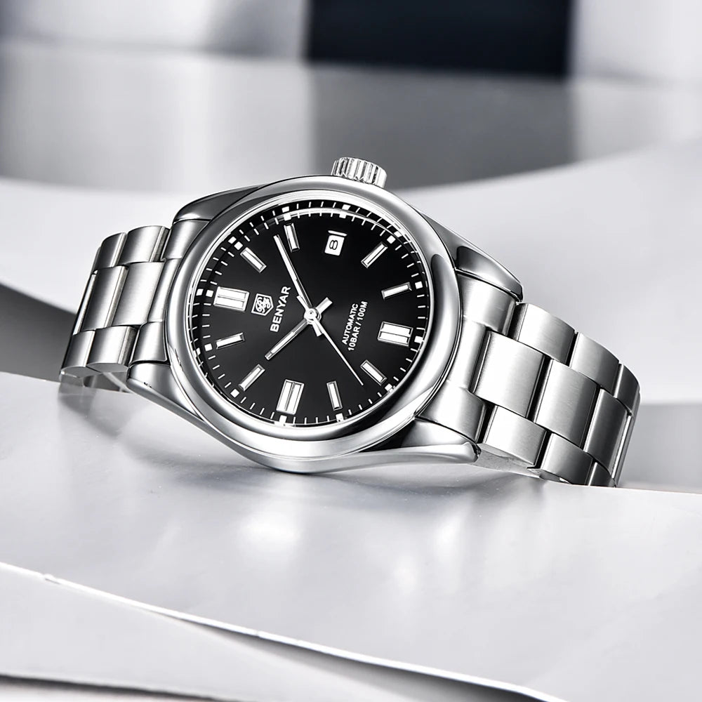 2025 New BENYAR Mens Watches Automatic Watch For Man Mechanical Wristwatch Top Luxury Watch Men Sapphire Mirror Waterproof Clock