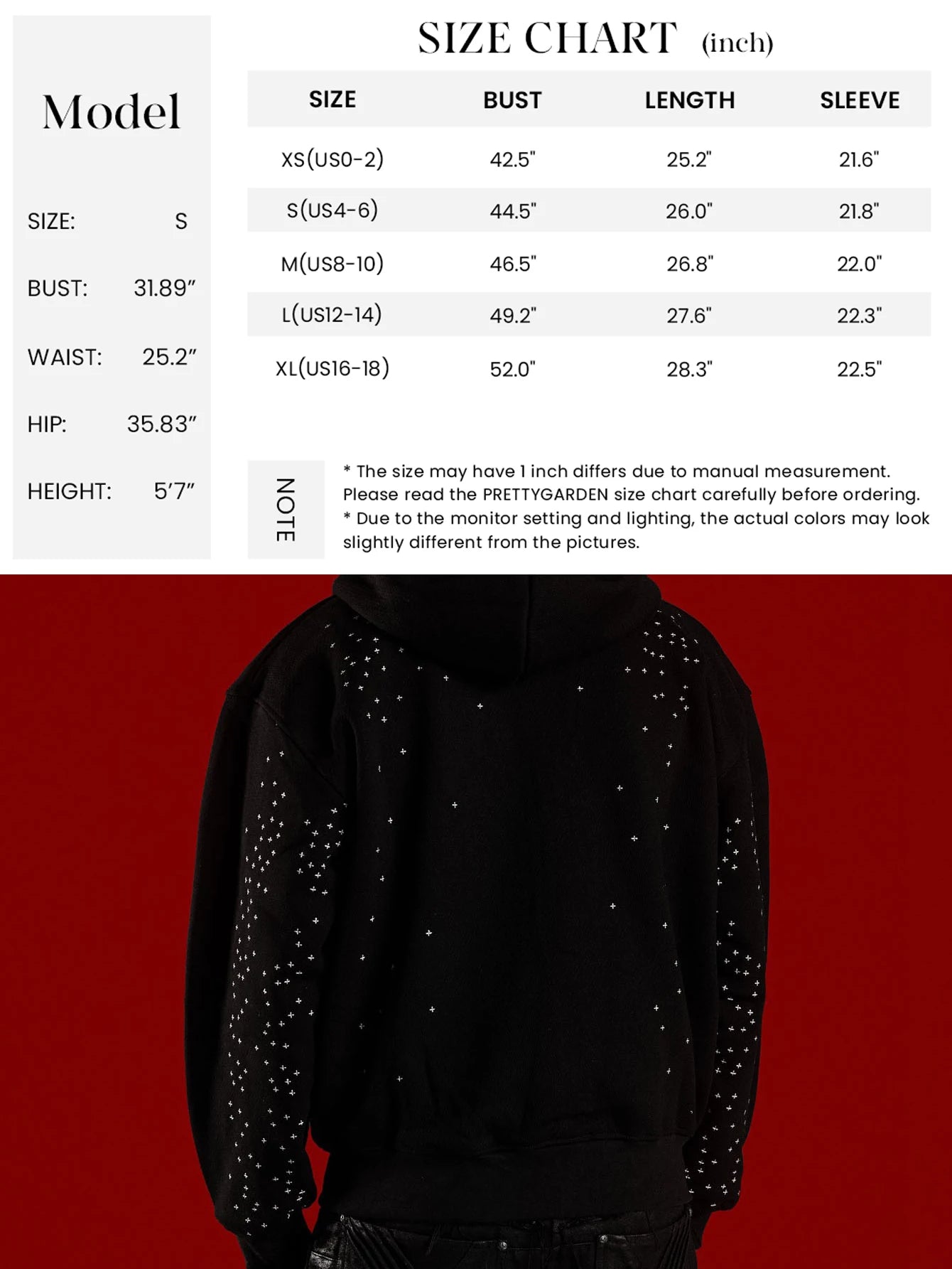Men's Full Zip Hoodie Gothic Creative Pattern Sweatshirt Fashion Full Zip Trendy Streetwear with Pocket