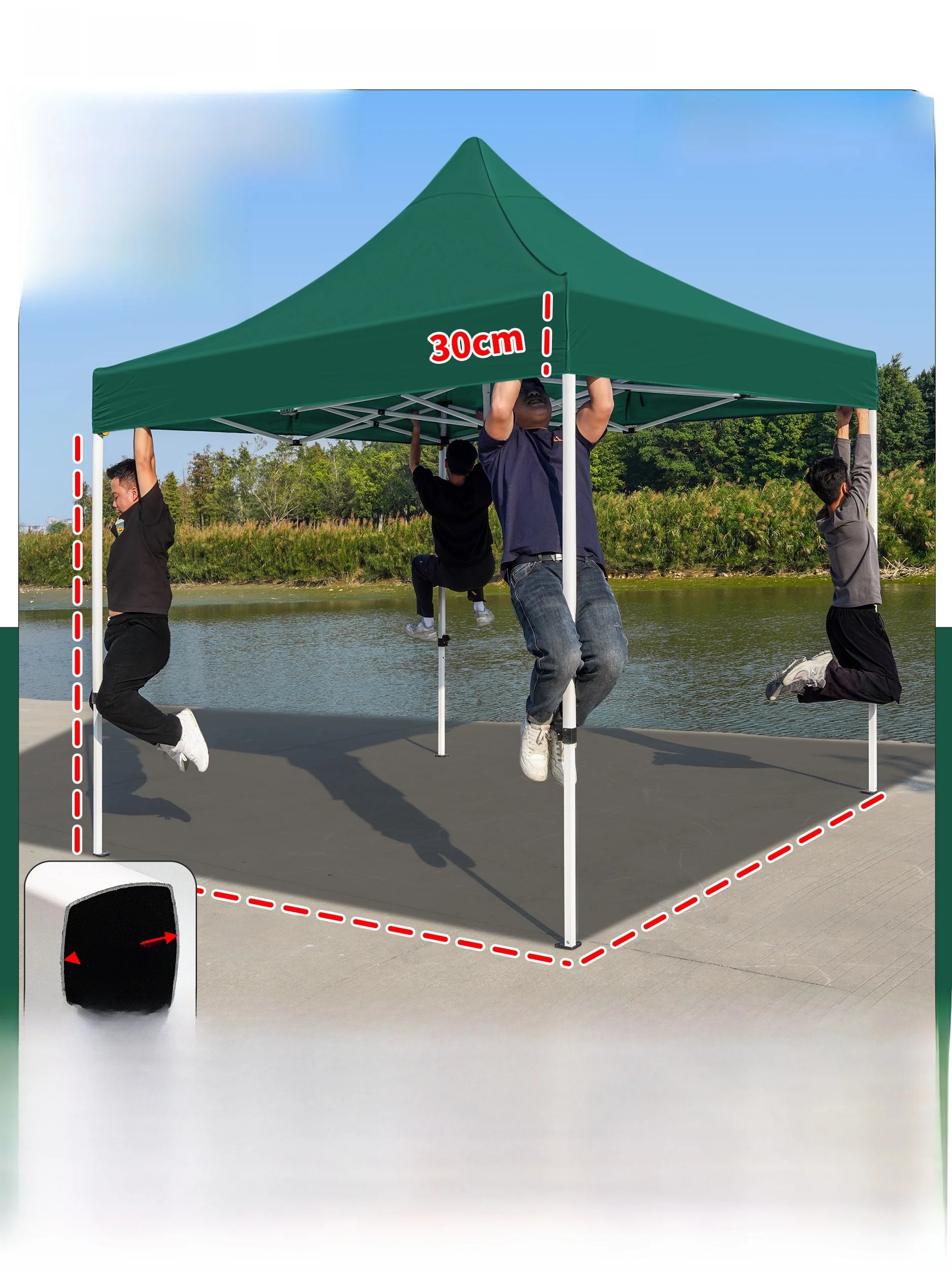 Thiened Four-Legged 3x6 Meters Tent Outdoor Rain And Sun elter Stall Special Outdoor Cam Travel Supplies Canopy