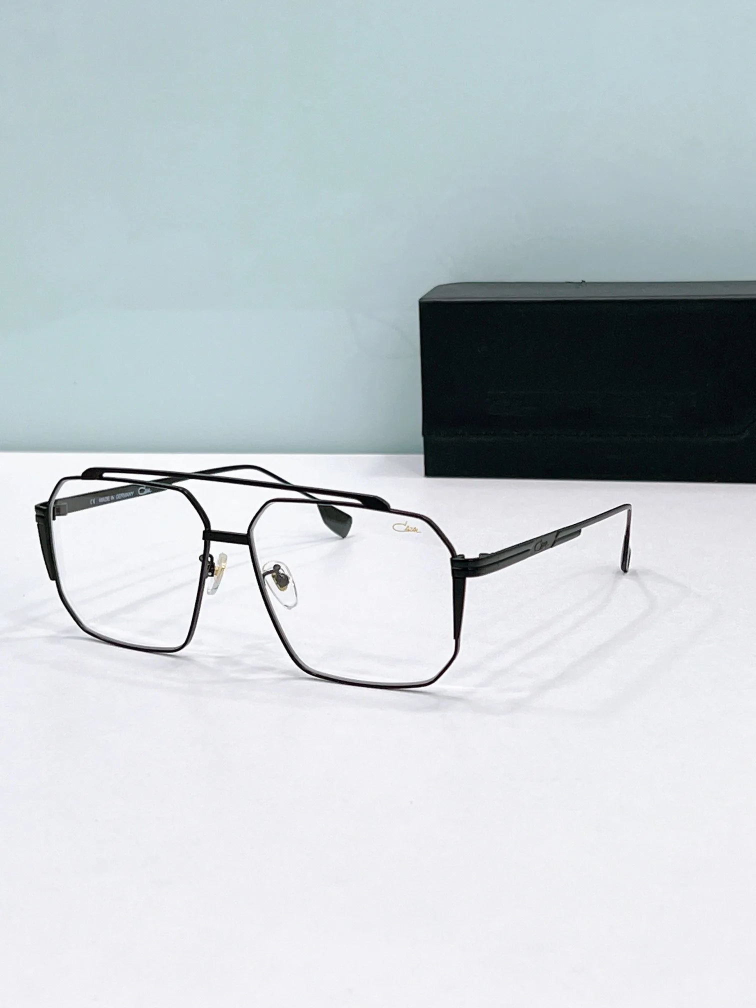 Original CCAZAL MOD755 Luxury Top Quality Black Alloy Frame Men Sunglasses Stylish UV400 Driving Anti-Glare Women Couple Eyewear