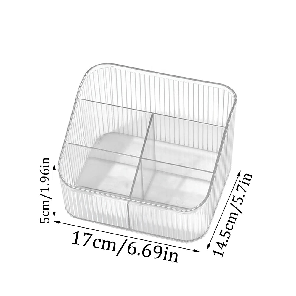 Cosmetics Storage Box Nail Tools Multi Grid Trapezoidal Design Desktop Miscellaneous Items Makeup Cotton Box Storage Box