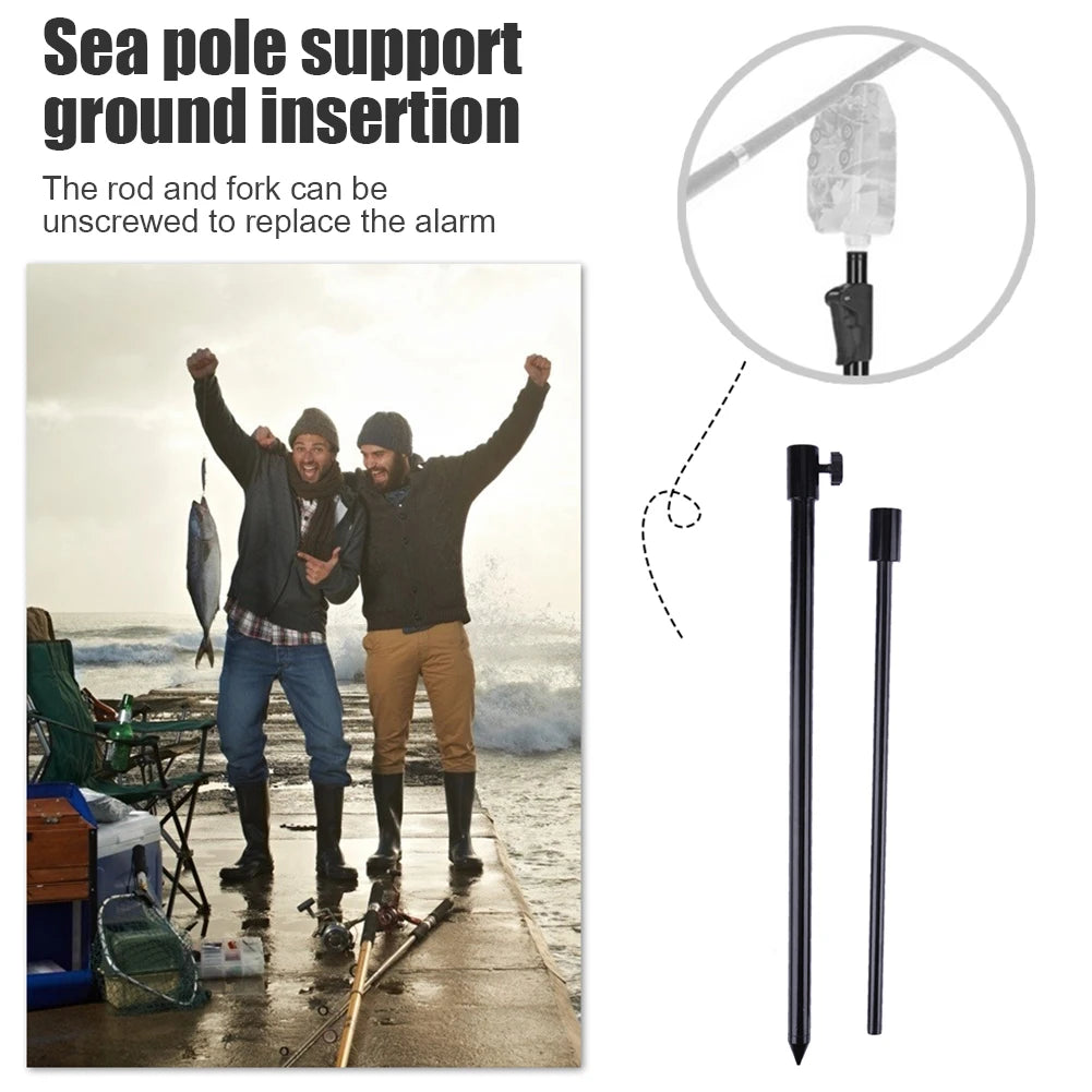 Hot Sale Fishing Bank Stick Delicate Texture Carp Fishing Bank Stick Adjustable Bankstick Bite Alarm Extension Rod Black