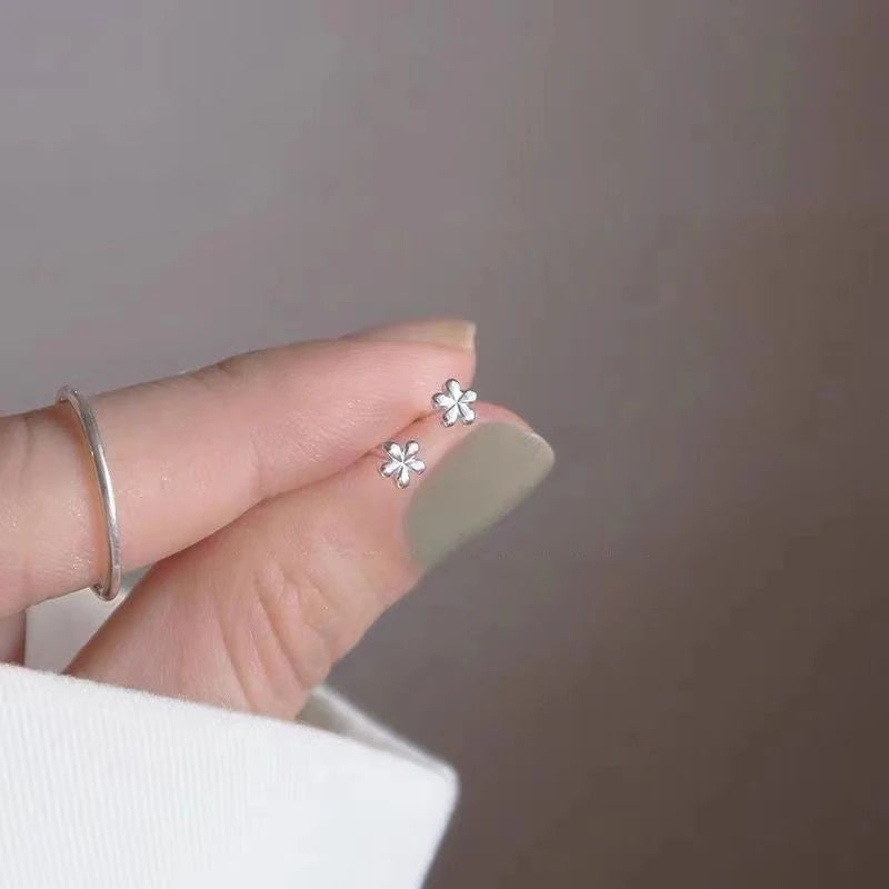 1Pair Fashion Trendy Mini Zircon Stud Earrings For Women Girls Daily Geometry Small Earrings Ear Bone Nail Jewelry Accessories