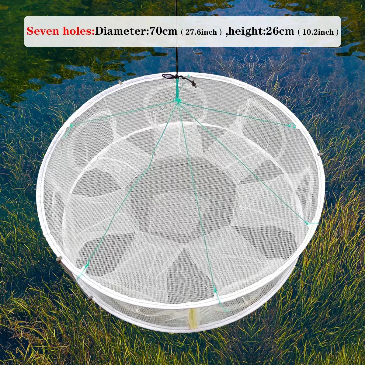 Automatic Folded Fishing Net,Crab Net Fish Net,Casting Cage Crab Net,Foldable Fishing Mesh Trap for,Minnows,Lobster,Crawfish etc
