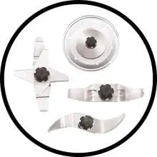 Cyclone 4-Jar Perfect Mixer Grinder Kitchen Grinding Genius 750 Watt Powerful Motor, 3 Variable Speed with Incher, 110V, Silver