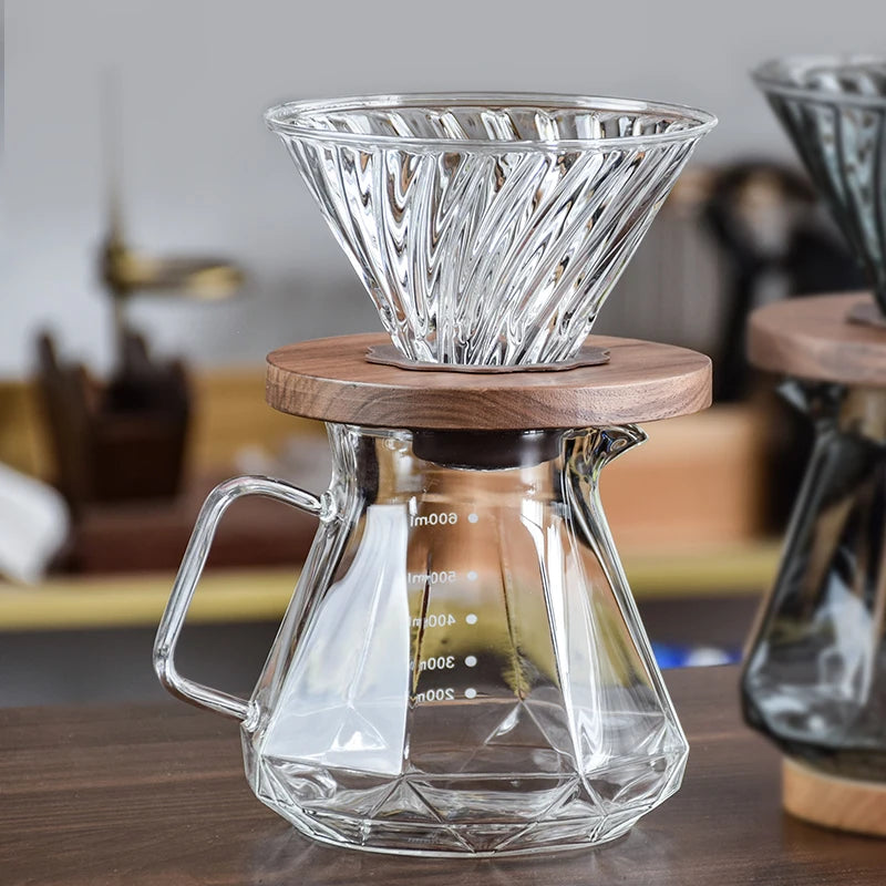 Coffee Obsidian Diamond Hand-brewed Coffee Sharing Pot Filter Cup Cloud Hand-brewed Coffee Pot Set