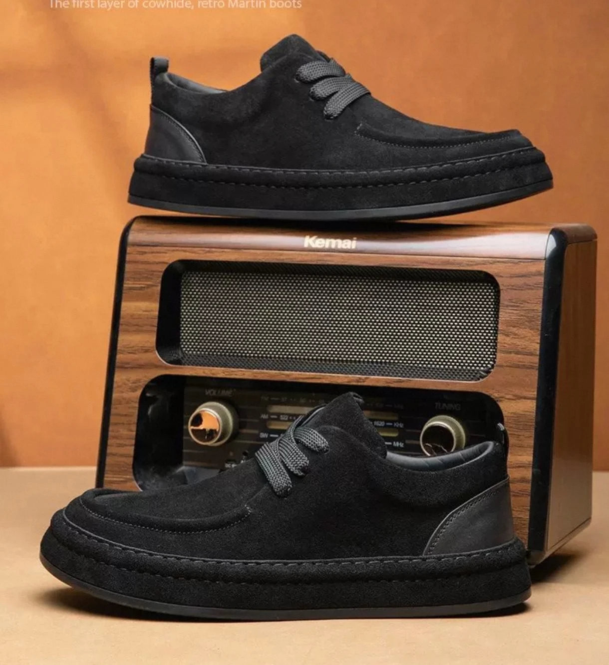 Men's Shoes Are Fashionable Brown Casual Shoes Made of Durable Suede Material Comfortable Walking Shoes Suitable for Daily Wear