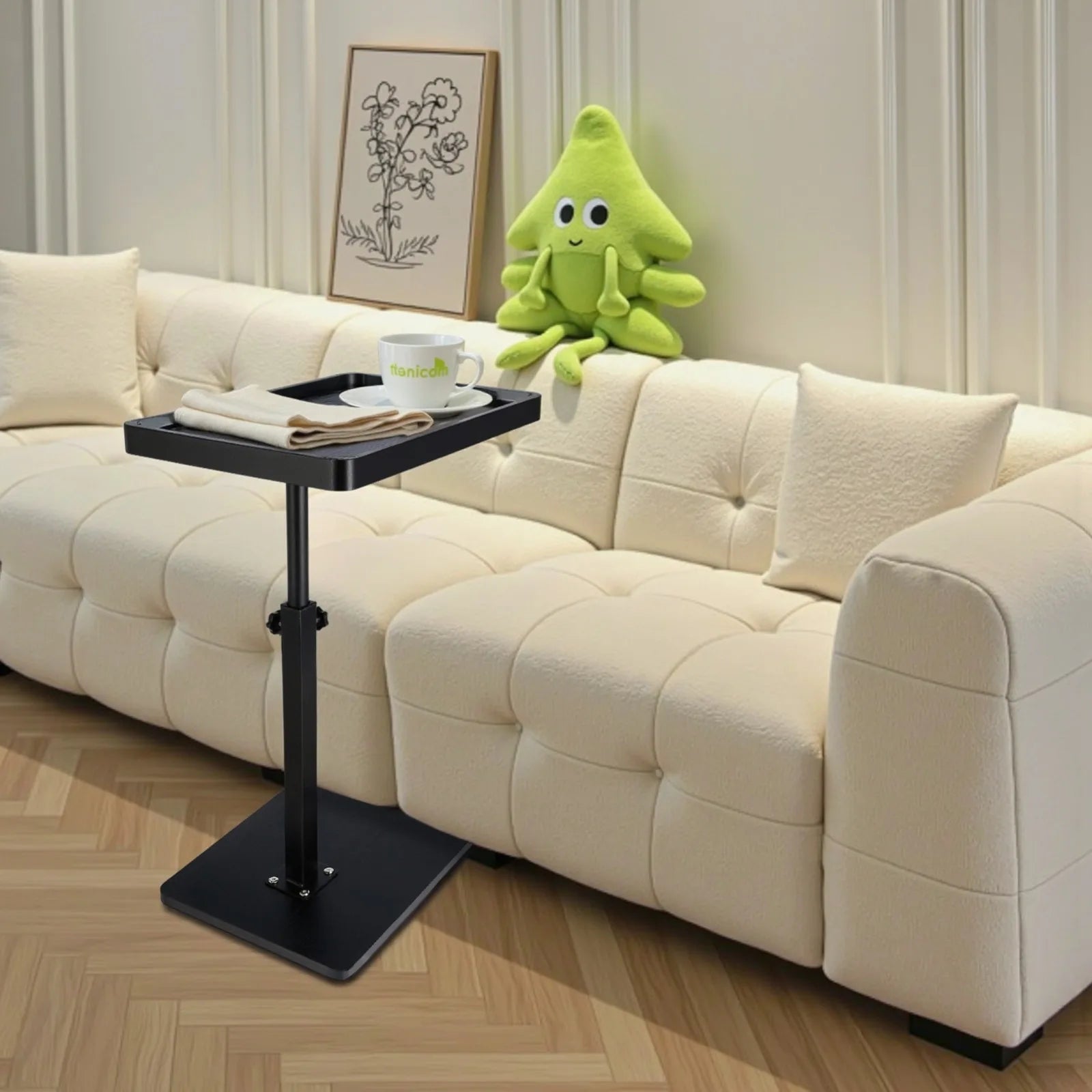 Sofa Side Table C-Shaped Coffee Tea Table Simple Mobile Storage Desk Bedside Corner Small Sofa Sides Cabinet Family Tea Tables