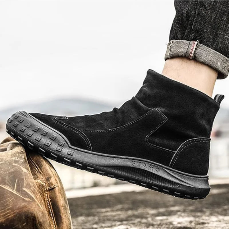 New Male Shoes Spring Autumn Men's Boots High Cut Footwear Quality Offers Cheap Original Deals Y2k Size 45 Designer Classic Sale