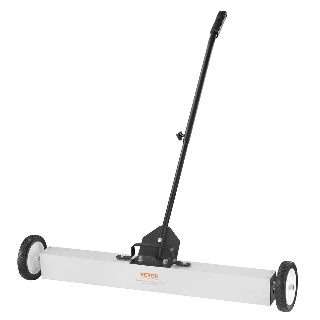 SucceBuy Rolling Magnetic Sweeper with Wheels Push-Type Magnetic Pick Up Sweeper Large Magnet Pickup Lawn Telescoping Sweeper