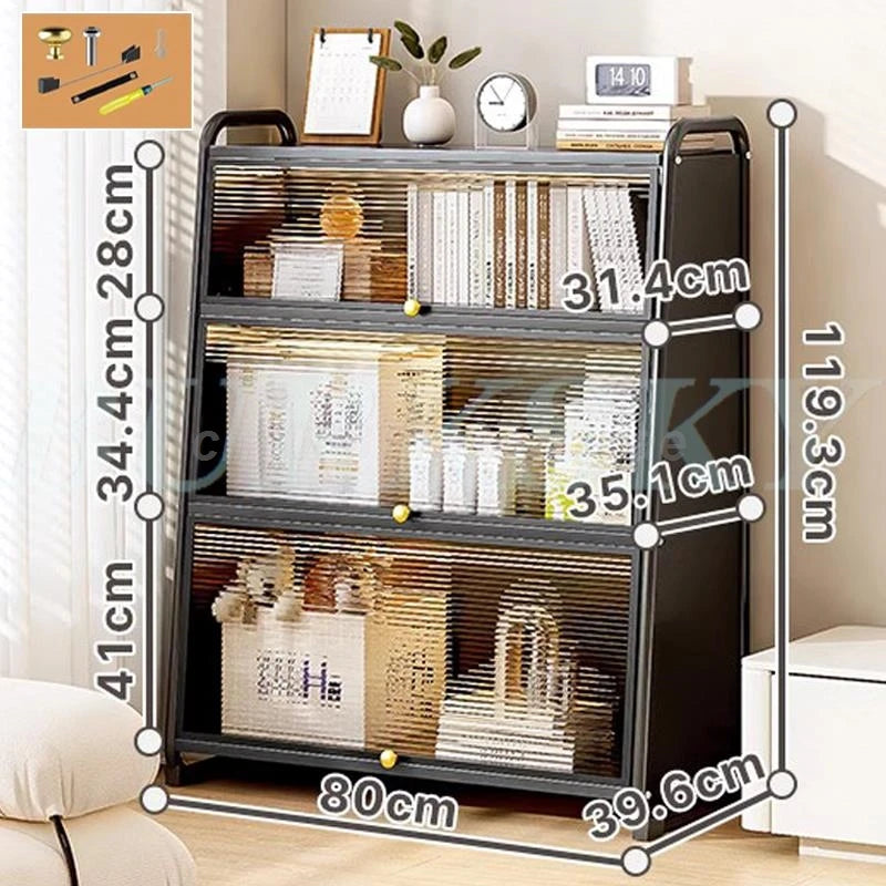 Bathroom Storage Floor to Floor, Waterproof Cabinet, Multi-Layer Storage Rack with Door