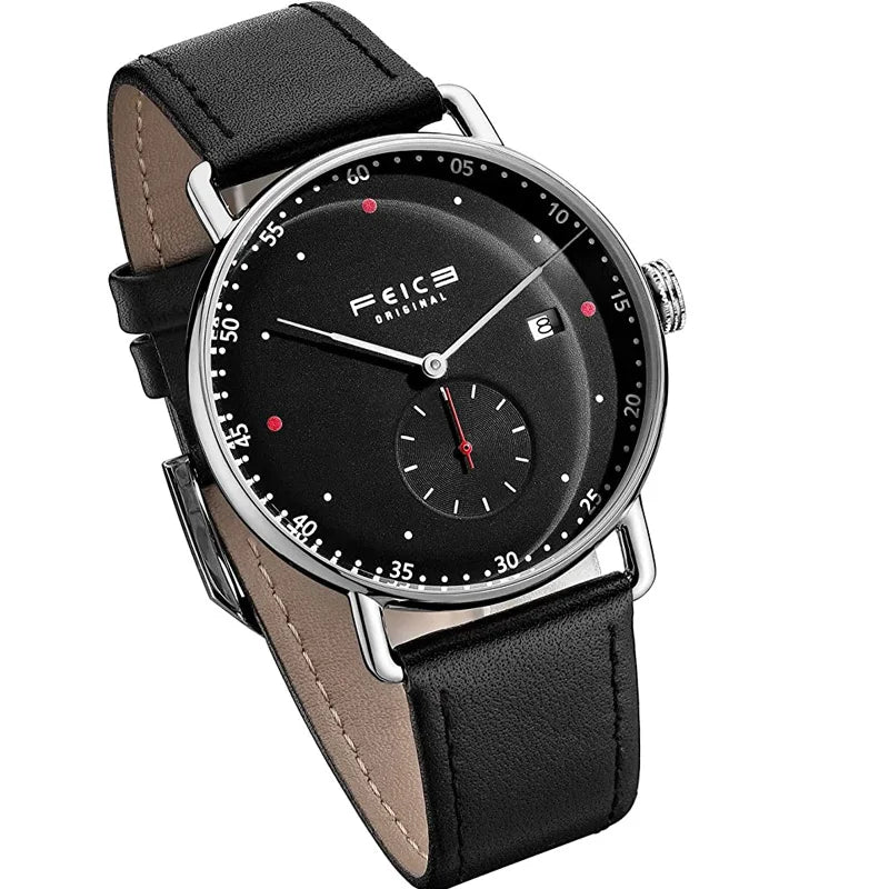 FEICE Men's Automatic Watch  Classic Bauhaus Mechanical Watch Curved Mirror Waterproof Casual Dress Watches FM506