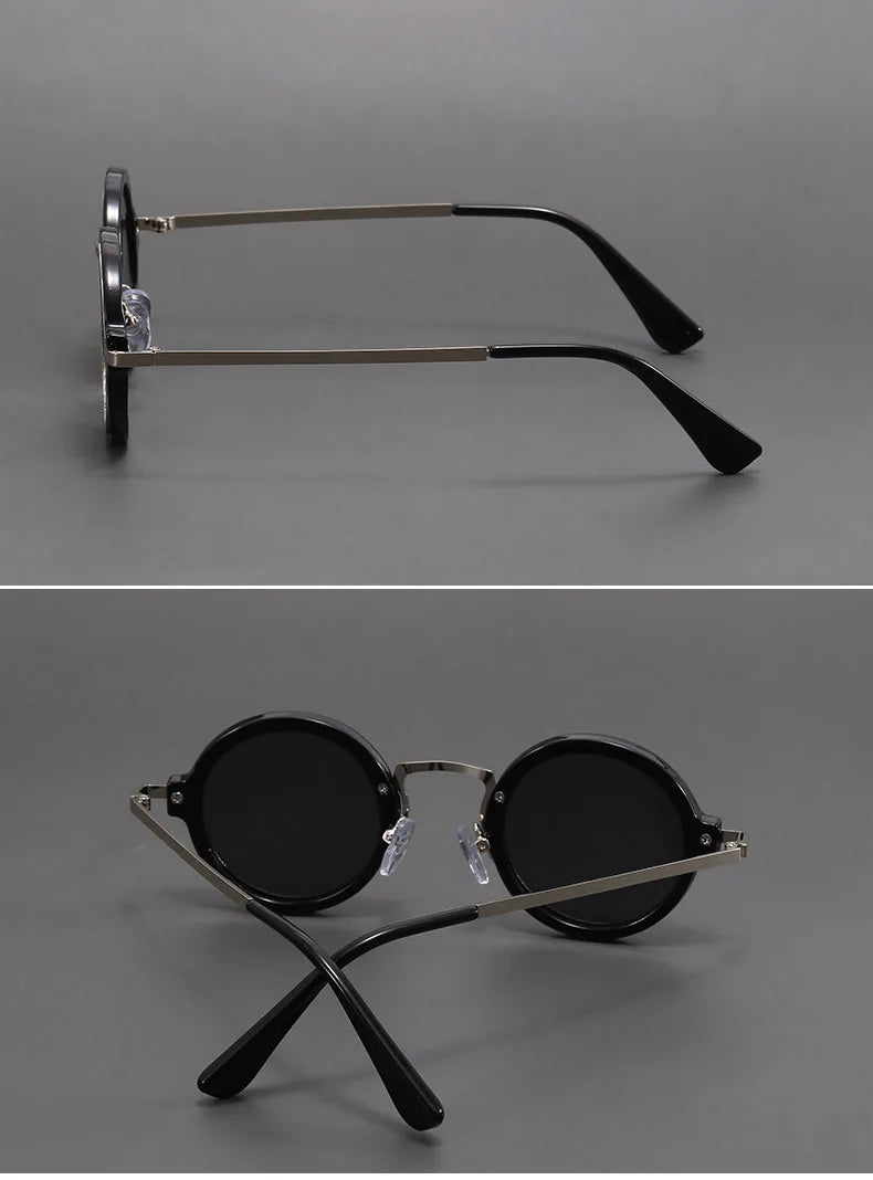 Men Vintage Steampunk Sunglases Women 2025 Luxury Design Metal Round Frame Sun Glasses Women Retro UV400 Shades Classic Eyewear